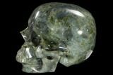 Realistic, Polished Labradorite Skull #116431-3
